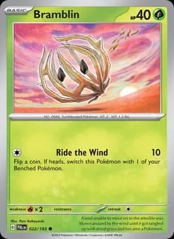 Bramblin card in English