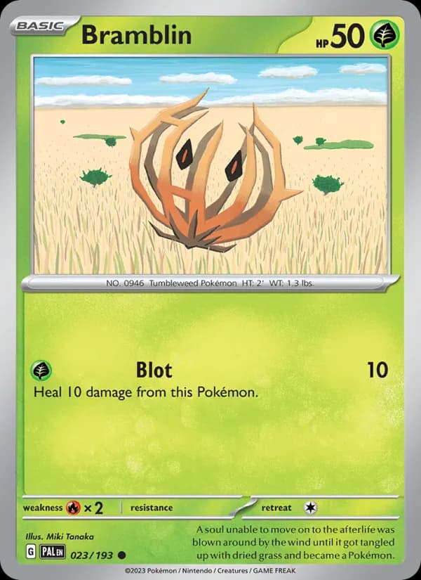 Bramblin card in English