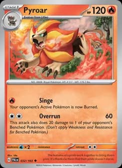 Pyroar card in English