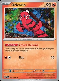 Oricorio card in English