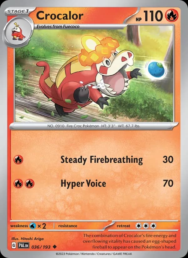 Crocalor card in English