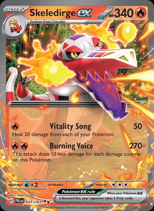 Skeledirge ex card in English