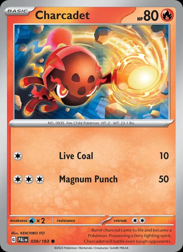 Charcadet card in English