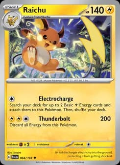 Raichu card in English