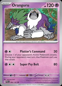 Oranguru card in English