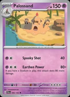 Palossand card in English