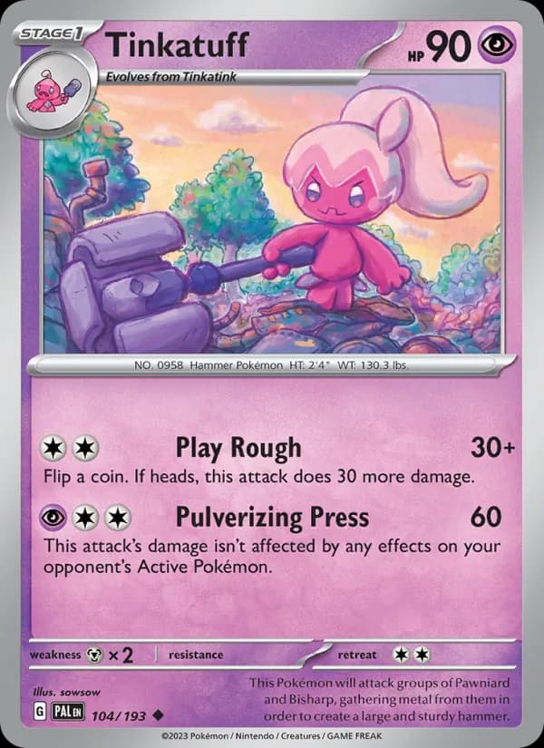 Tinkatuff card in English