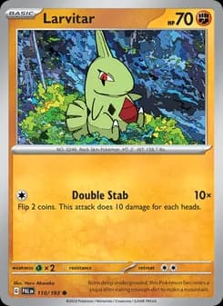 Larvitar card in English