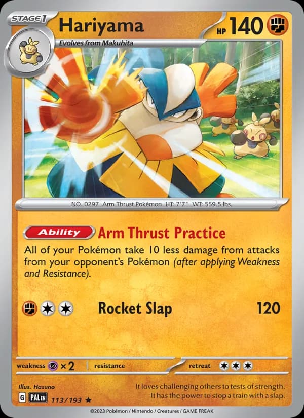 Hariyama card in English