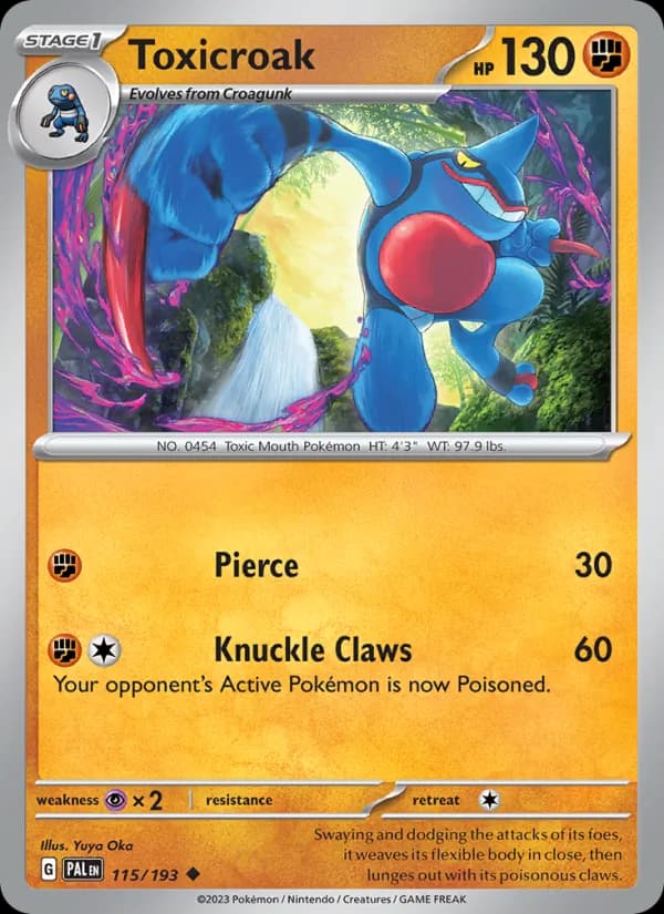 Toxicroak card in English