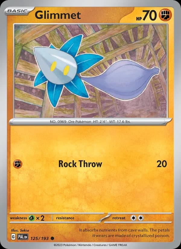 Glimmet card in English
