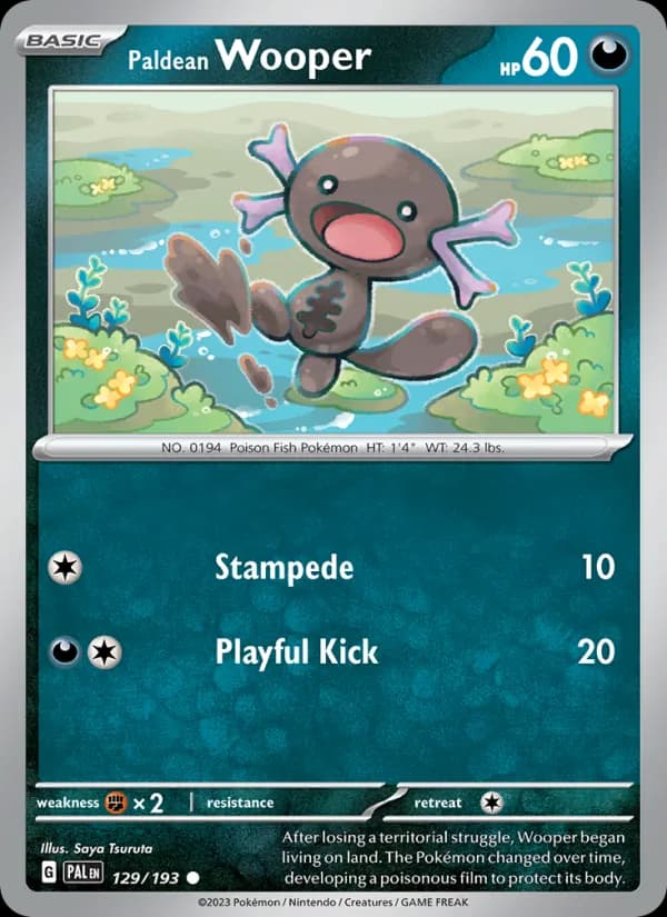 Paldean Wooper card in English