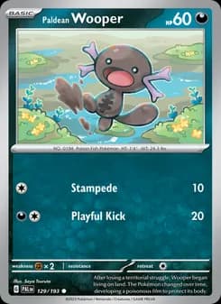 Paldean Wooper card in English