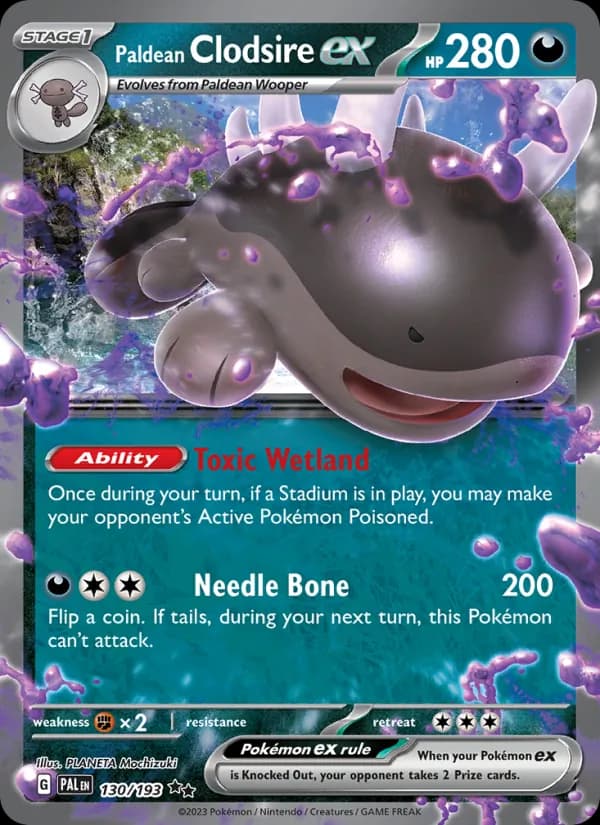 Paldean Clodsire ex card in English