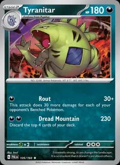 Tyranitar card in English