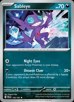 Sableye card in English