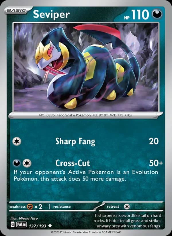 Seviper card in English