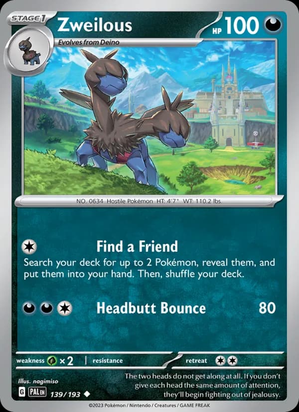 Zweilous card in English