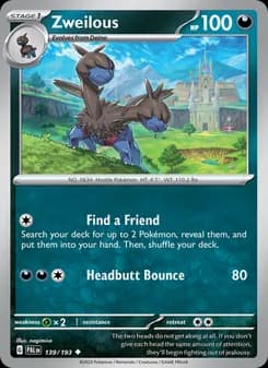 Zweilous card in English