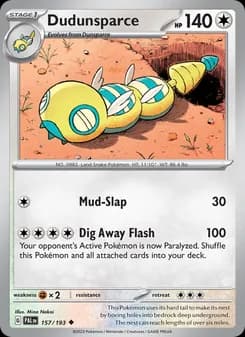 Dudunsparce card in English