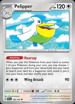 Pelipper card in English