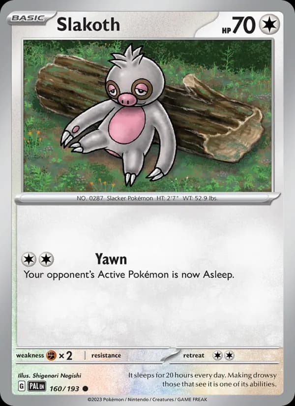 Slakoth card in English