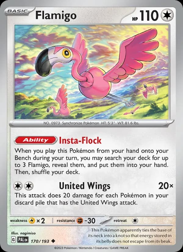 Flamigo card in English