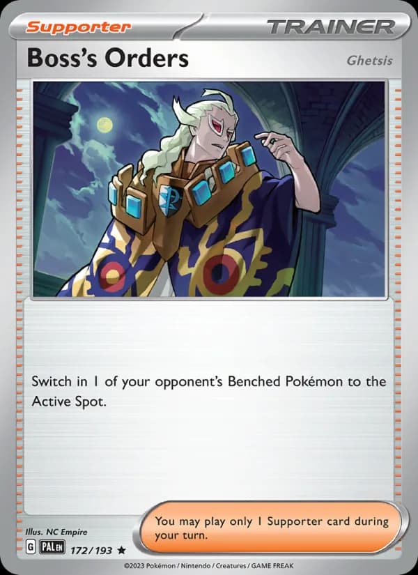 Boss's Orders card in English