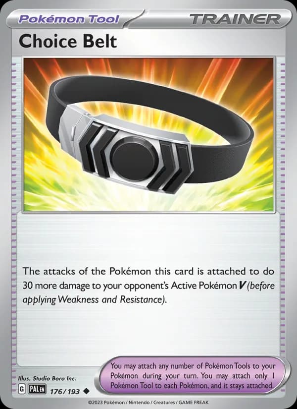 Choice Belt card in English