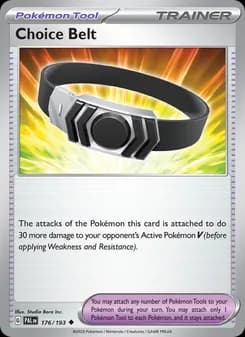 Choice Belt card in English