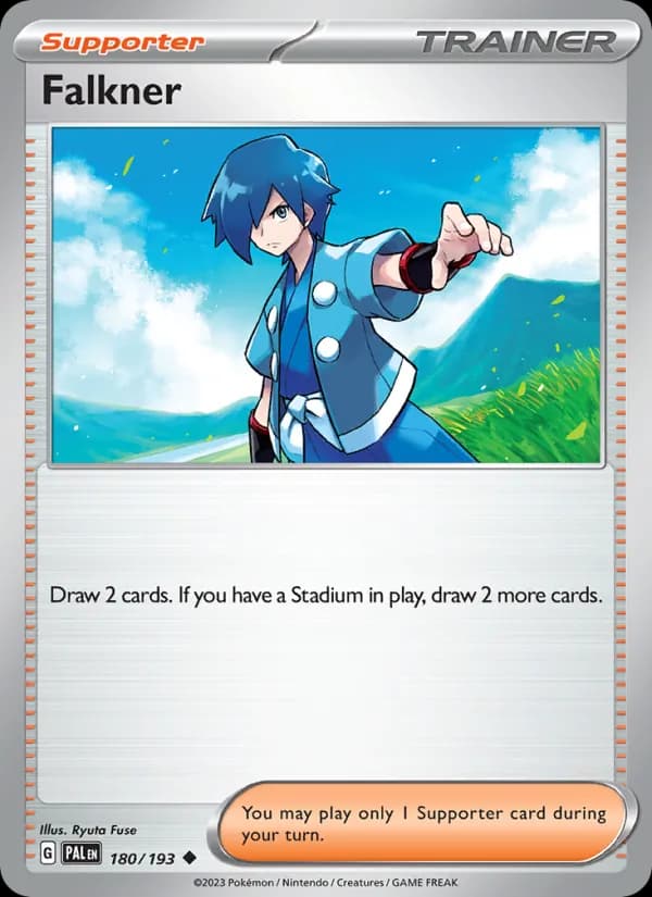 Falkner card in English