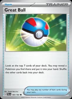 Great Ball card in English