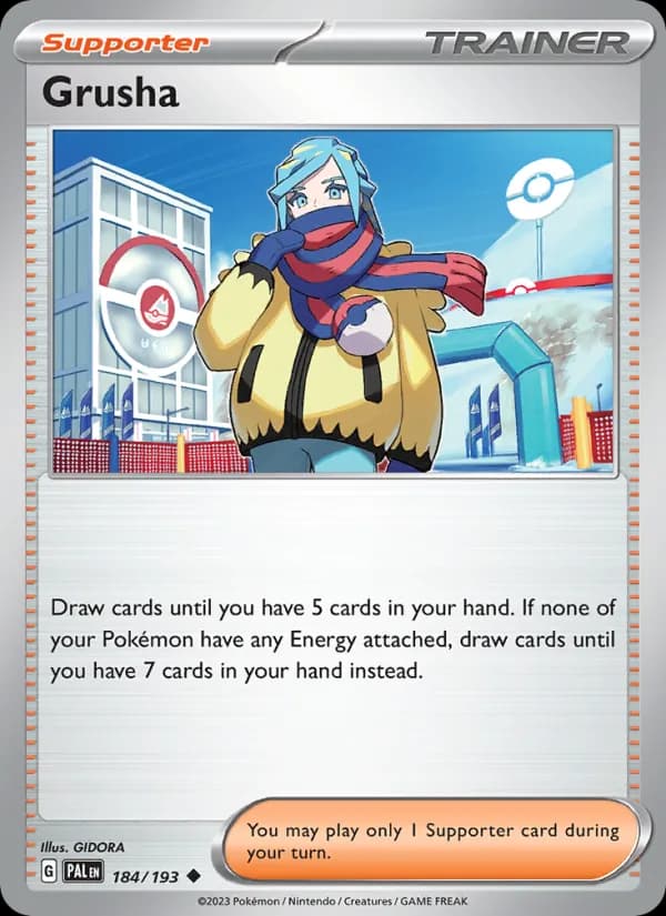 Grusha card in English
