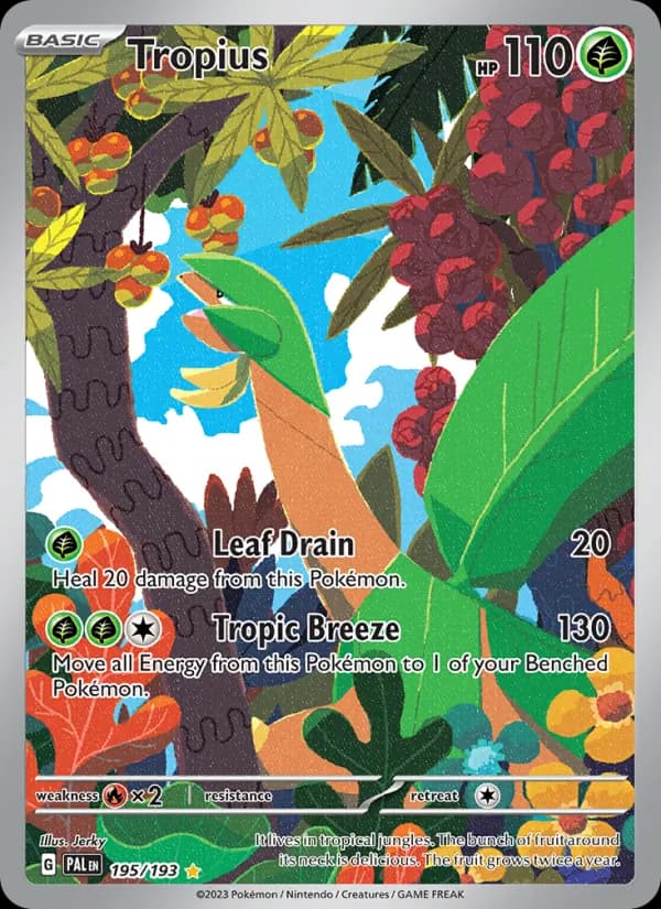 Tropius card in English