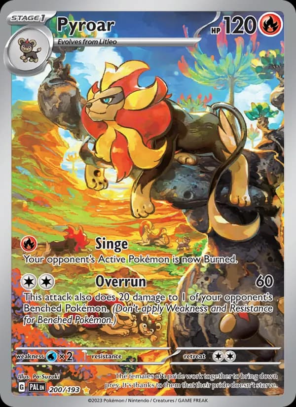 Pyroar card in English
