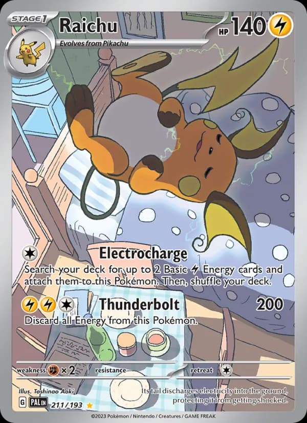 Raichu card in English