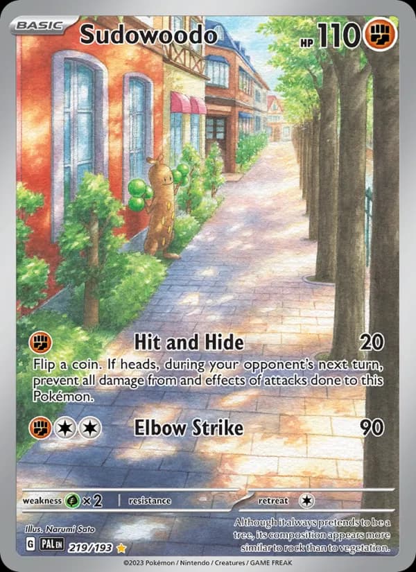 Sudowoodo card in English