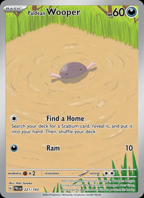 Paldean Wooper card in English
