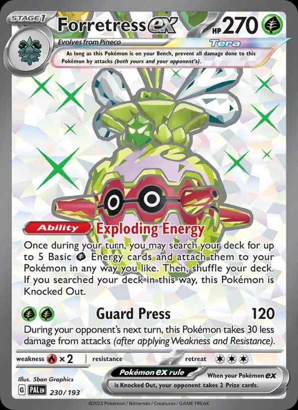 Forretress ex card in English