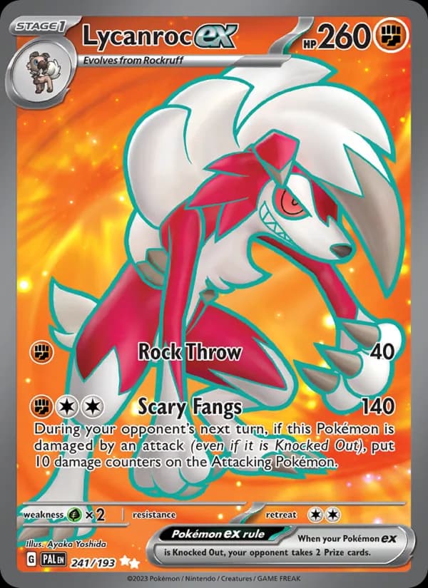 Lycanroc ex card in English