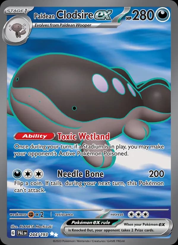 Paldean Clodsire ex card in English