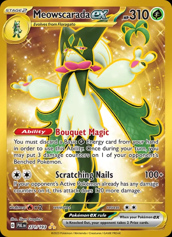 Meowscarada ex card in English