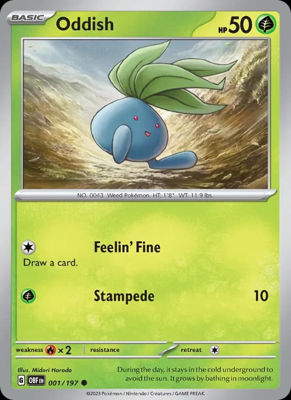 Oddish card in English