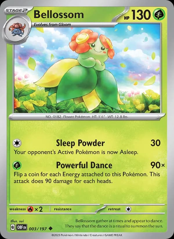 Bellossom card in English