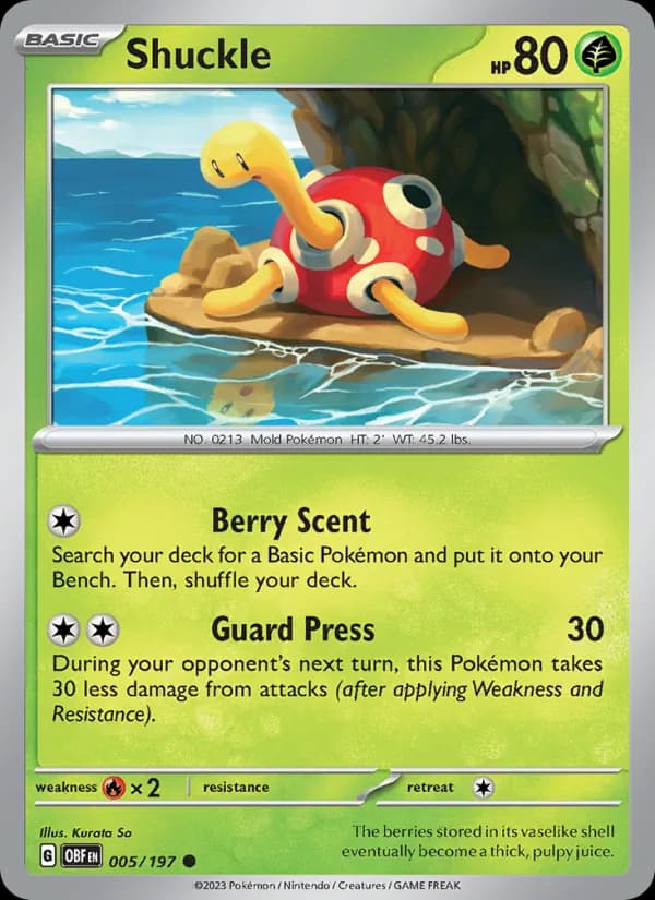 Shuckle card in English