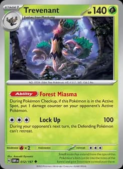 Trevenant card in English