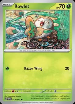 Rowlet card in English