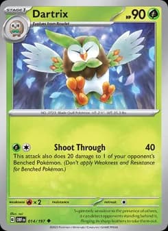 Dartrix card in English