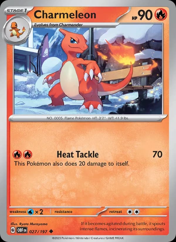 Charmeleon card in English
