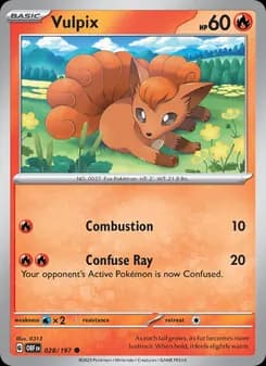 Vulpix card in English